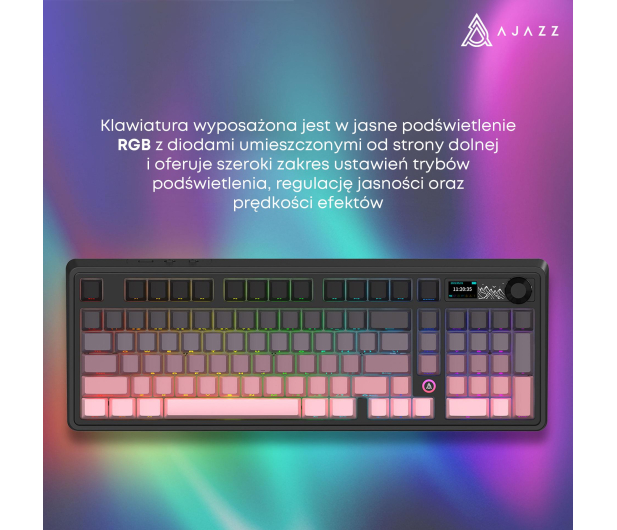 Ajazz AK980 V2 Gift Switch V2 Gradient Pink z ekranem - 1536372 - zdjęcie 15